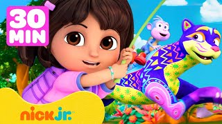 GLOEDNIEUWE Doramarathon vol actie 🐆 Compilatie van 30 minuten  Nick Jr Nederlands [upl. by Urania]