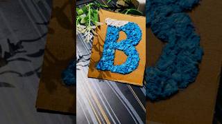 Tissue paper alphabet art 🖌️art drawing artandcraft youtube youtubeshorts [upl. by Shanly]