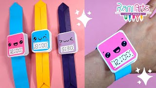 MINI LIBRETA  RELOJ de PAPEL  DIY  PAPER NOTEBOOK AND WATCH [upl. by Atoel]