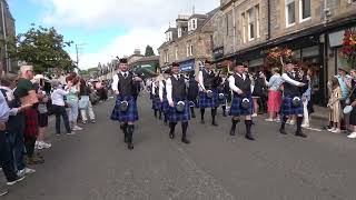 Kinross amp District Pipe Band  Pitlochry Highland Games Street Parade 2023 [upl. by Trinetta]