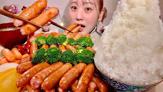 ASMR Cheese Sausage【Mukbang Eating Sounds】【English subtitles】 [upl. by Suiravat]