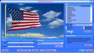 3D Realistic Flag Screensaver  Review [upl. by Conti]