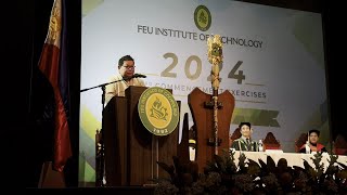 FEU Tech 63rd Commencement Exercises  Martin Gomez Commencement Speech [upl. by Leod538]