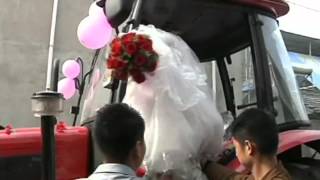 Tractor wedding Wife has unconventional bridal carriage [upl. by Robby137]