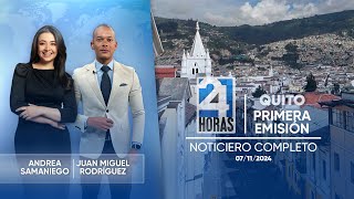 Noticiero de Quito Primera Emisión 071124 [upl. by Niad]