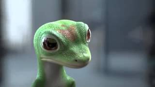 GEICO Gecko Cartoon Commercial Gecko Behind the Scenes [upl. by Idnim]