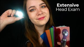 Extensive Head Examination Lots of Palpation Cranial Nerve Tests 🩺 ASMR Medical Roleplay [upl. by Ecargyram]