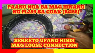 HOW TO INSTALL PL259 TO RG58 COAX [upl. by Airdnekal]