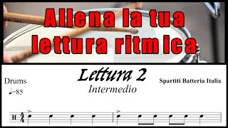 Allena la tua lettura ritmica LETTURA RITMICA 2 Intermedio  Spartito PDF [upl. by Inittirb]