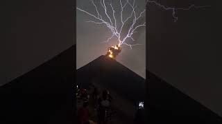 Stunning Lightning Bursts From Erupting Volcano [upl. by Leumhs]