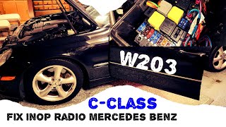 How to replace auto radio fuse Radio not working 2005 Mercedes Benz C230K [upl. by Tacy]