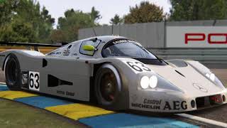 Assetto Corsa  MercedesBenz C9 1989 LM on LeMans Smooth and fast [upl. by Milburt]