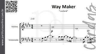 Way Maker ♪ Violino e Violoncelo  Partitura [upl. by Chladek]