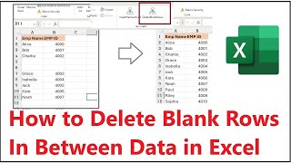 How to Delete Blank Rows In Between Data in Excel 2024 [upl. by Lahsiv]