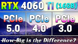 PCIe 50 vs PCIe 40 vs PCIe 30  RTX 4060 Ti 16GB  PC Gameplay Tested [upl. by Lana174]