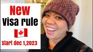 NEW VISA RULE CANADA start December 12023 Good news 🇨🇦 sarah buyucan [upl. by Carlynne181]