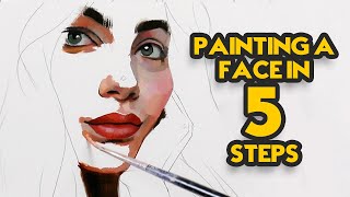 Painting a Face in 5 Steps [upl. by Gladi40]