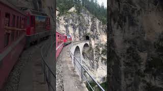 The spectacular „LANDWASSER“ Viaduct  Swissalps  By Train over the Albula Mountains Switzerland [upl. by Ahab]