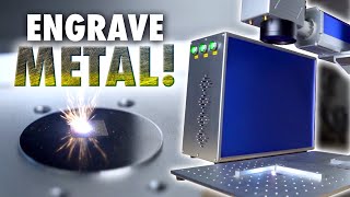 This Laser Can Engrave METAL  OMTech 20W Fiber Laser Review [upl. by Iatnohs]