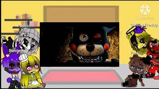 Fnaf 1  puppet react to interview with bonnie again [upl. by Falito]