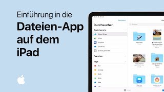 Einführung in die DateienApp auf dem iPad – Apple Support [upl. by Annavas617]