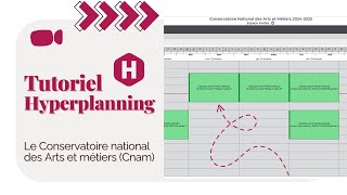 Le Cnam  Tutoriel Hyperplanning [upl. by Yerfoeg]