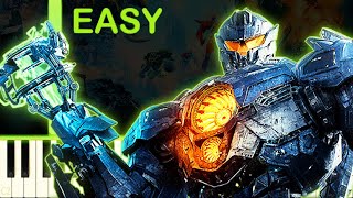 PACIFIC RIM UPRISING THEME  EASY Piano Tutorial [upl. by Hagan445]