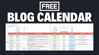 Get Organized Free Google Sheets Blog Calendar [upl. by Gebhardt]