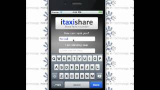 iTaxi Share  iPhone application for Taxi Sharing Service in London only [upl. by Noeled998]