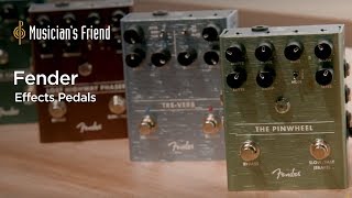 Fender Effects Pedals  Phaser Chorus Rotary Speaker ReverbTrem and Tube Distortion [upl. by Borchers]