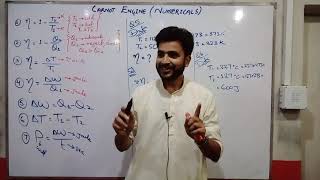 Carnot Engine Numericals Part 1 XII Physics CH  11 Heat [upl. by Enawd]