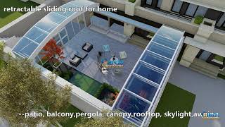 n curved Retractable sliding roof system [upl. by Niltag859]