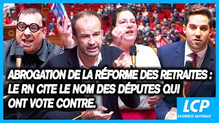 Abrogation de la réforme des retraites  Thomas Ménagé RN sattire les foudres de lhémicycle [upl. by Nilek]