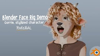 Blender Face Rig Demo  Corrie stylized character [upl. by Ede835]