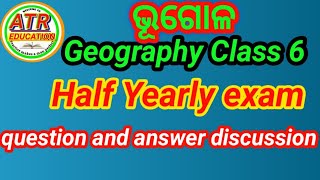 Class 6 geography half yearly exam  geography Class 6 half yearly examexam [upl. by Lletniuq]