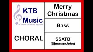 Merry Christmas Ed Sheeran amp Elton John SSATB Choir Bass Part Only [upl. by Tad349]