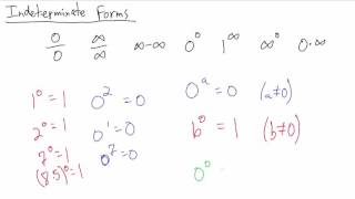 Calculus  Indeterminate Forms [upl. by Farnham]