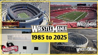 WWE WrestleMania All Logo amp Venues 1985 to 2025 wwe [upl. by Airahs]