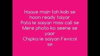 FEVICOL SE LYRICS  Dabangg 2 [upl. by Malorie6]