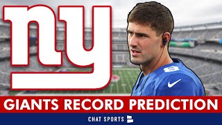 New York Giants 2024 Record Prediction Before NFL Week 1 [upl. by Eirallih]