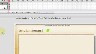 Flash WYSIWYG Open Code Rich Text Editor Tutorial Part 5 [upl. by Nitsed]