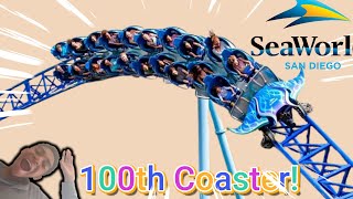 Riding my 100th roller coaster Manta  SeaWorld San Diego vlog [upl. by Sherrer]