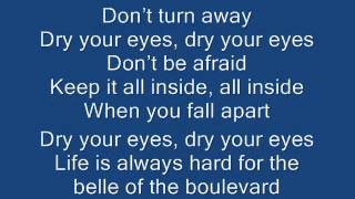 Belle of the Boulevard  Dashboard Confessional Lyrics [upl. by Mosera981]