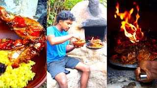 🔥🐔🍗දර පෝරණුවේ කුකුලෙක් පුච්චමු🤗🔥🍖🍗How to bake chicken in Earthen Oven🔥🍖🍗🤗 [upl. by Stets763]