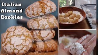 Ricciarelli  Italian Lemon Almond Cookies  Chewier than most Amaretti  حلويات العيد غريبة اللوز [upl. by Ailedroc]