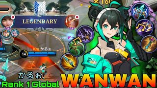 Legendary Wanwan Deadly Crossbow Marksman  Top 1 Global Wanwan by かるぉ  Mobile Legends [upl. by Kciregor186]