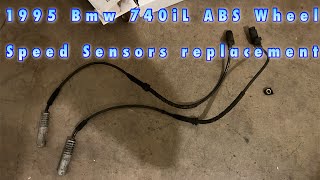 1995 Bmw 740iL E38 Abs Wheel Speed Sensors Replacement [upl. by Maitund150]