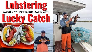 Lobstering Adventure with Lucky Catch in Casco Bay Portland Maine  Excursion off Celebrity Summit [upl. by Schiff]