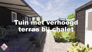 Tuin met verhoogd terras bij chalet [upl. by Bitthia]