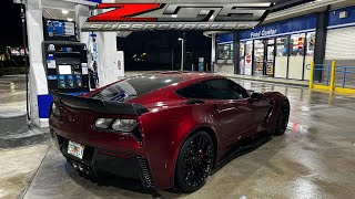 2AM CITY DRIVE POV LOUD CORVETTE Z06 [upl. by Ravo]